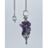 Pendel met amethist splitsteentjes